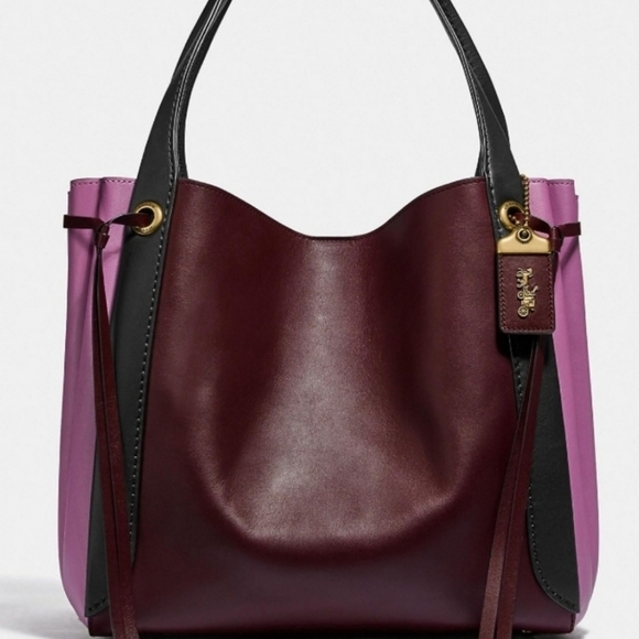 Coach Handbags - Coach 1941 Harmony Hobo Colorblock in Brass/Cranberry NWT